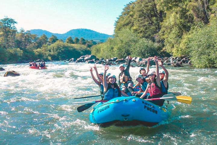 Rafting no rio Trancura