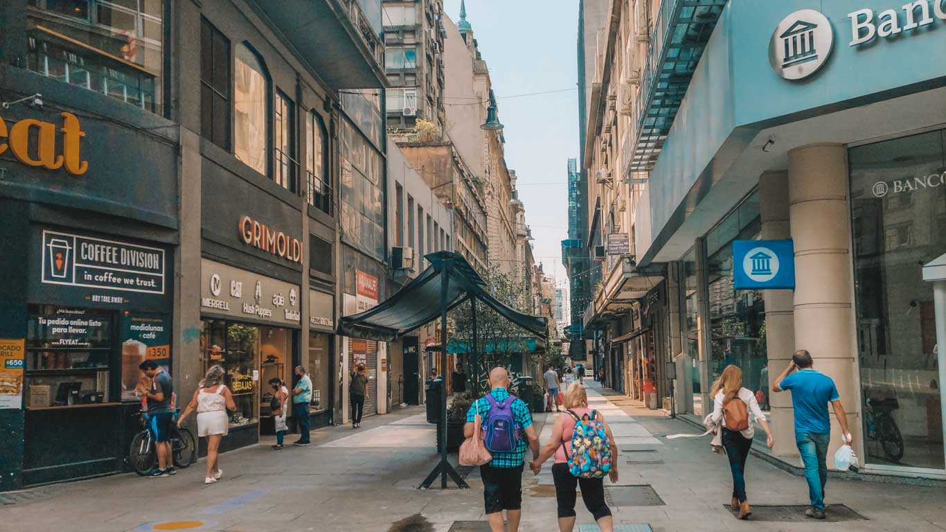 Câmbio Rua Florida em Buenos Aires