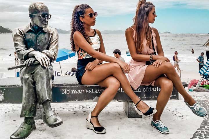 Praia de Copacabana no Rio de Janeiro