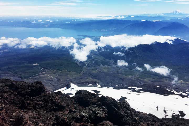 Vista em Pucón no Chile