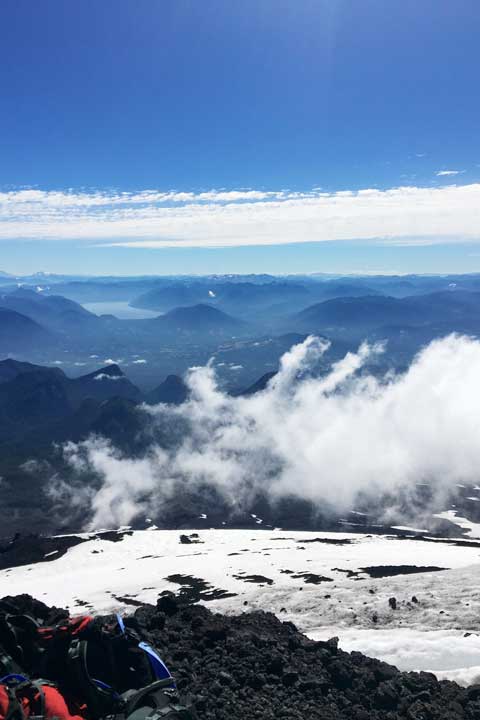 Vista em Pucón no Chile