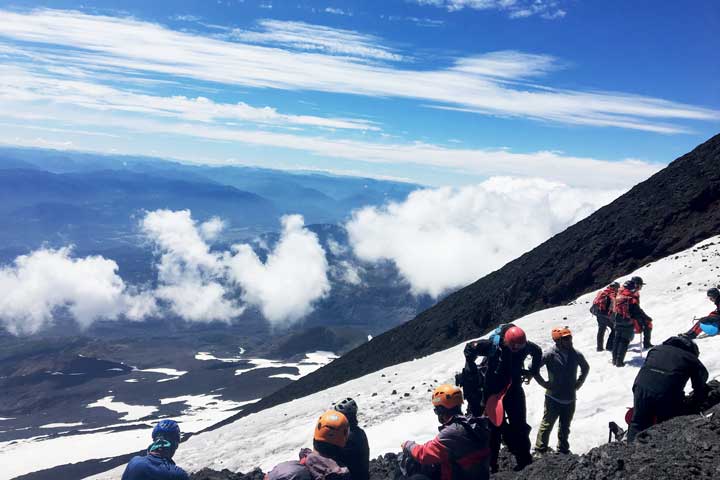 Subida no Vulcão Villarrica