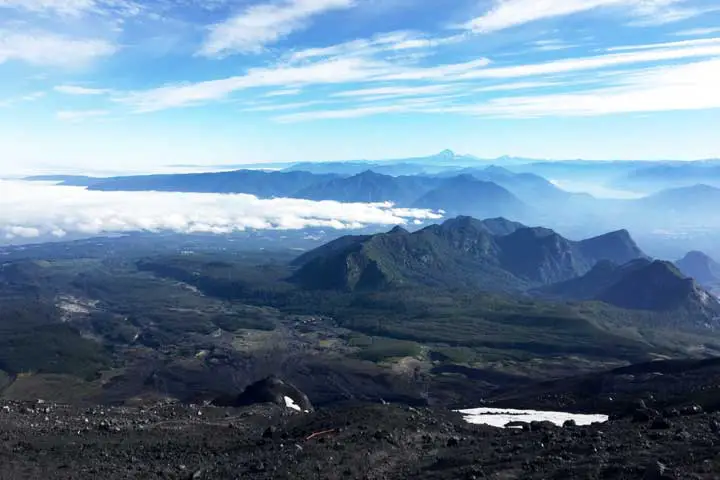 Vista da subida do Vulcão Villarrica