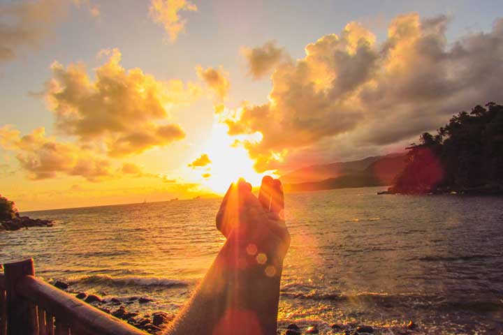 Foto do Pôr do sol na Ilha das Cabras