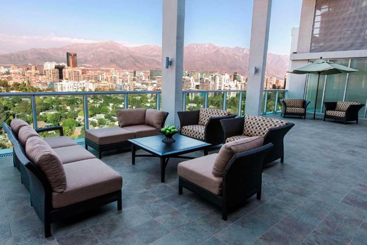 Hotel com vista para a Cordilheira dos Andes em Santiago