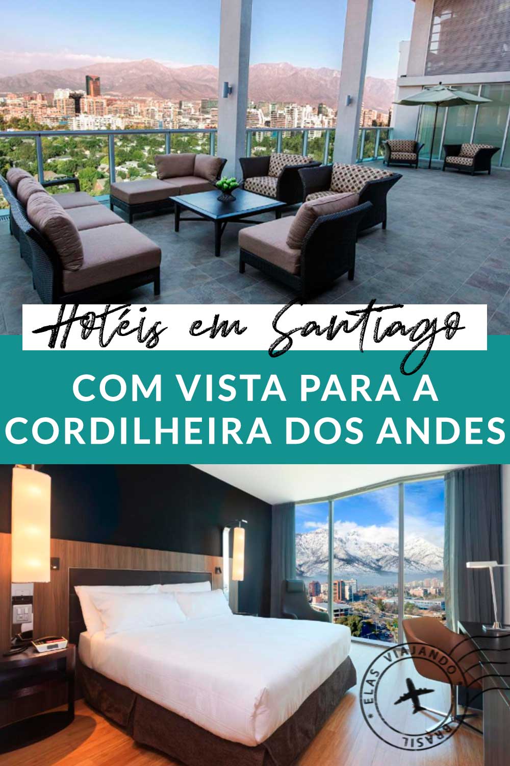 Hotel com vista para a Cordilheira dos Andes em Santiago