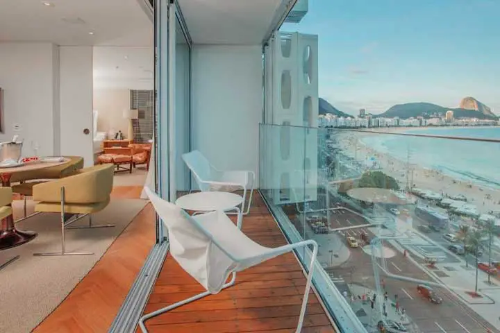 Hotel com vista para o mar em Copacabana no Rio de Janeiro - RJ
