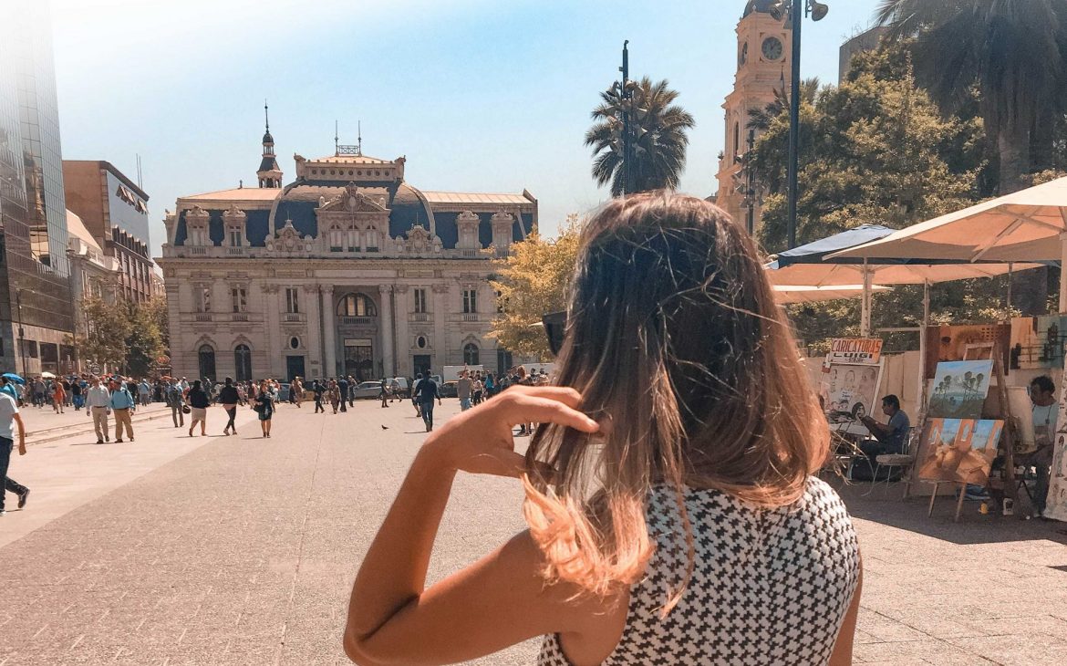 Plaza de Armas em Santiago, Chile