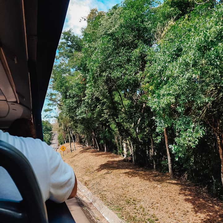 Ônibus que leva até as Cataratas