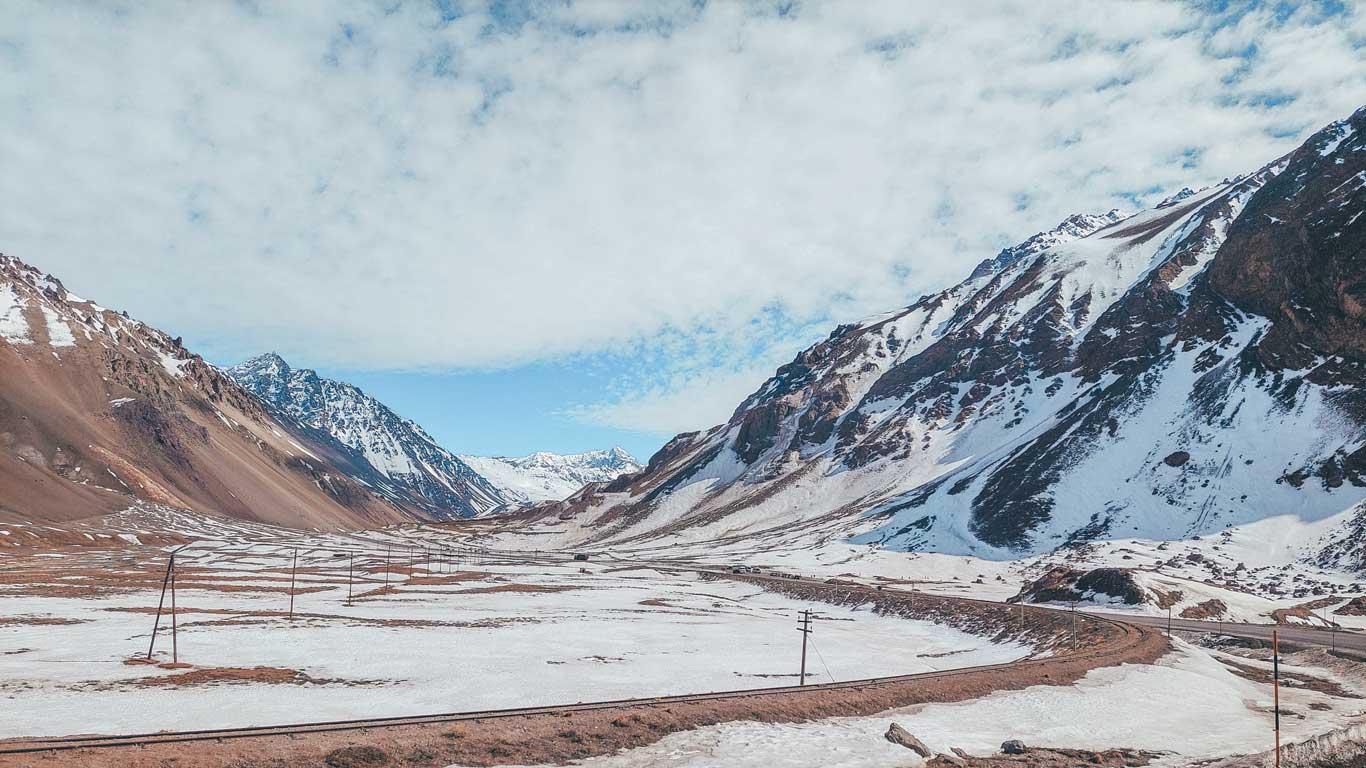 Neve em Santiago, Chile