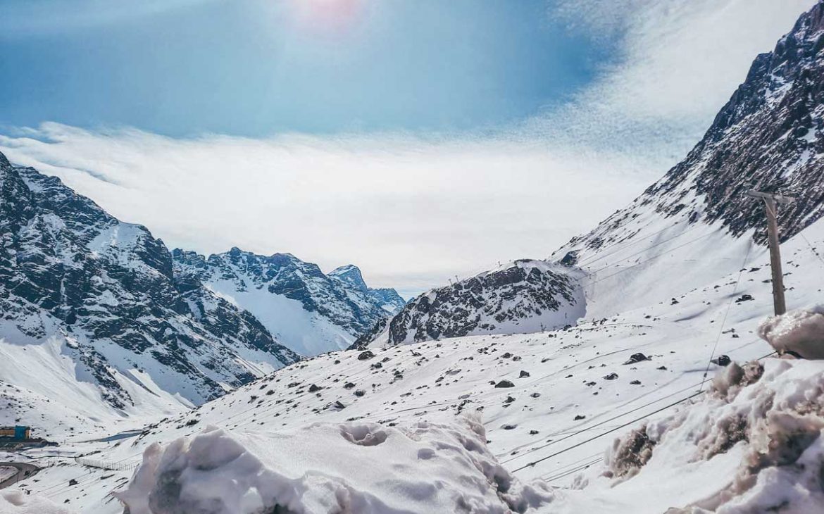 Neve em Santiago, Chile