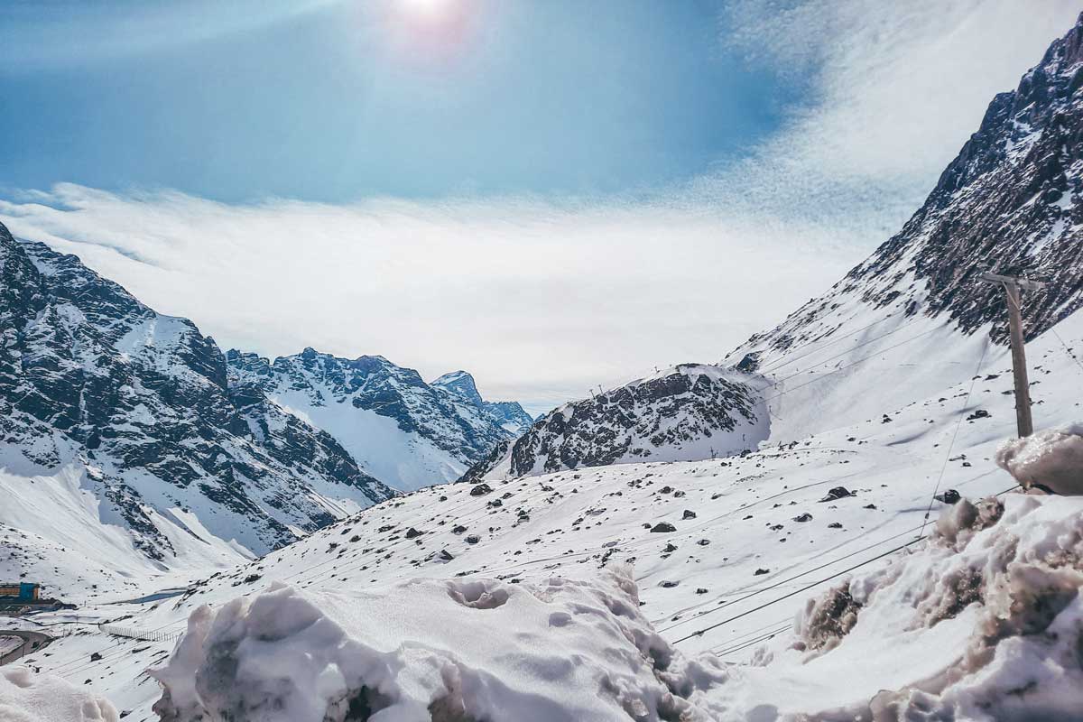 Neve em Santiago, Chile