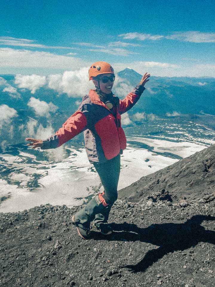 Cume do Vulcão Villarrica em Pucón