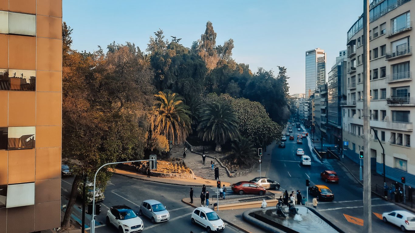  Entrada do Cerro Santa Lucia em Santiago