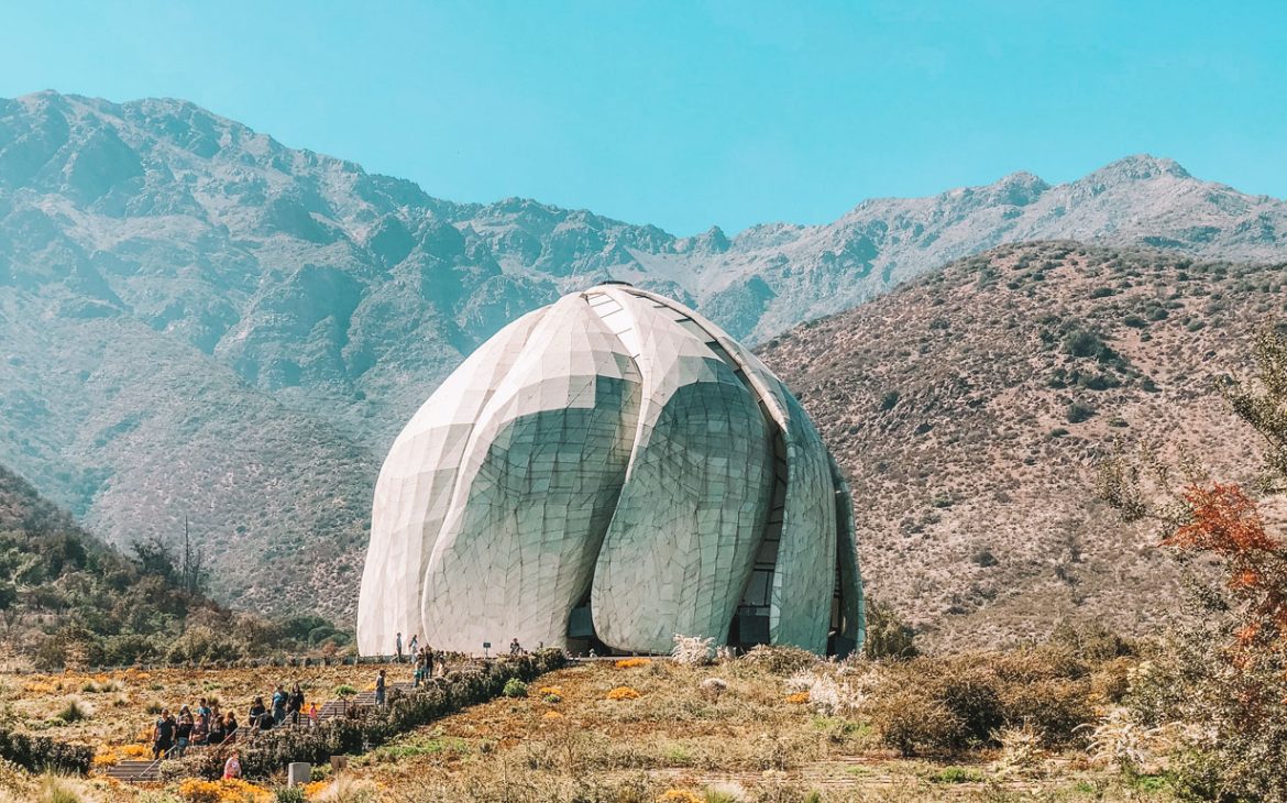 Vista do Templo Bahá'í em Santiago