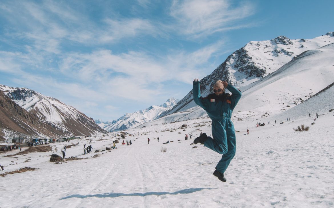 Alta Montanha em Mendoza, coberta de neve