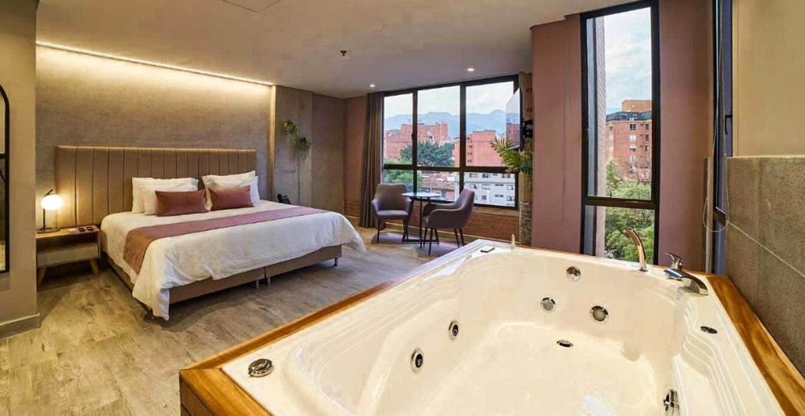 Quarto com Banheira do Eutopiq Hotel Laureles