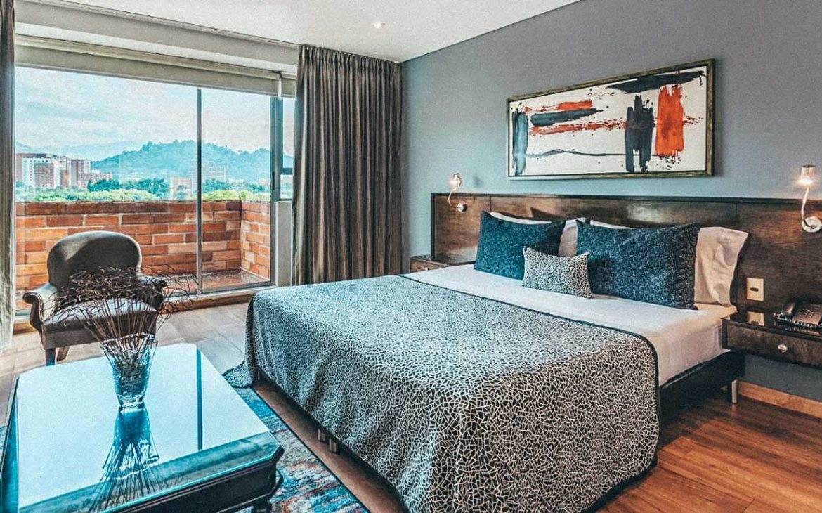 Quarto com vista do Hotel Egina em Laureles